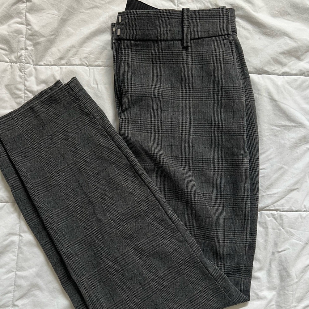 H&M Charcoal Checkered Pants